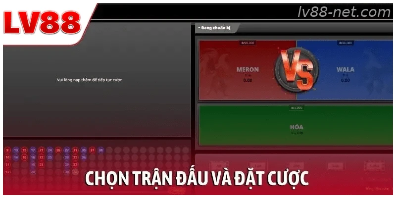Hướng dẫn chọn trận đấu và đặt cược đá gà tại LV88