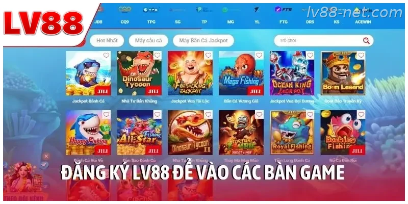 Đăng ký LV88 để truy cập các trò chơi trên hệ thống