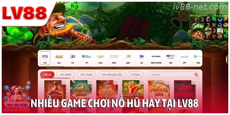 Nhiều trò chơi slot tại LV88