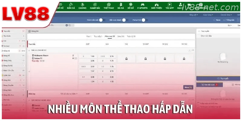 Nhiều môn thể thao hấp dẫn