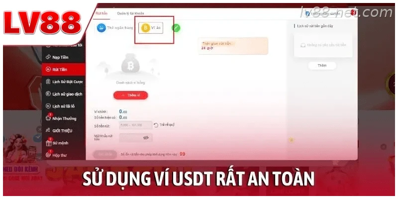 Sử dụng ví USDT rất an toàn